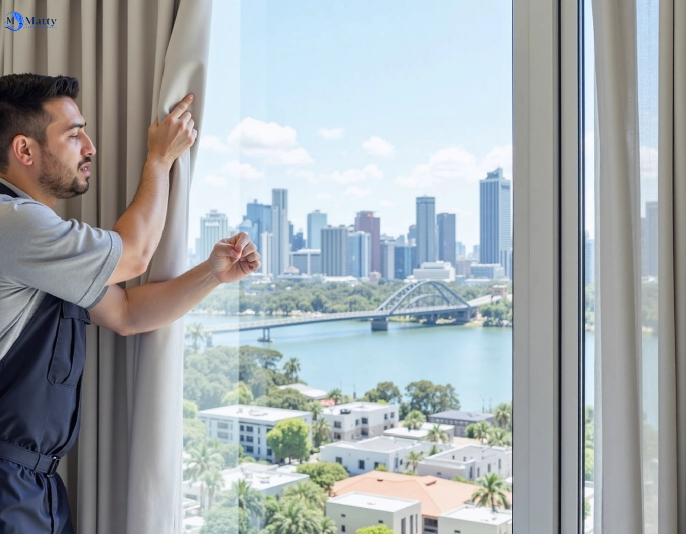 Professional curtain steam cleaning service oak-park-vic QLD by Matty Curtain Cleaning